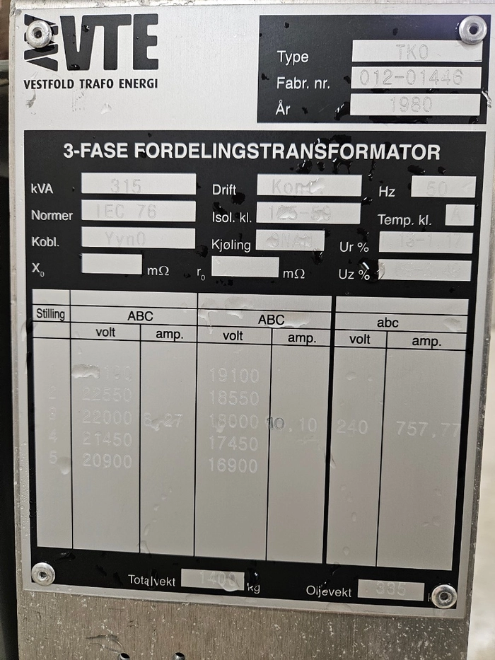 012-01446 / 315kVA