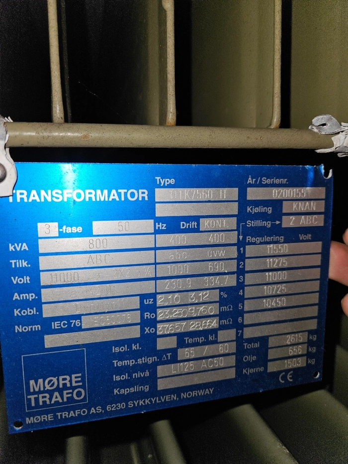 0200155 / 800kVA