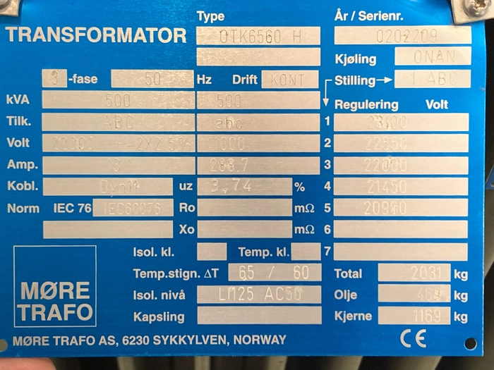 0202209 / 500kVA
