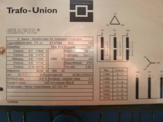 K747284 / 1000kVA