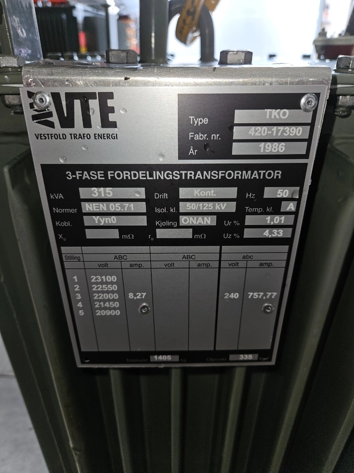 420-17390 / 315kVA