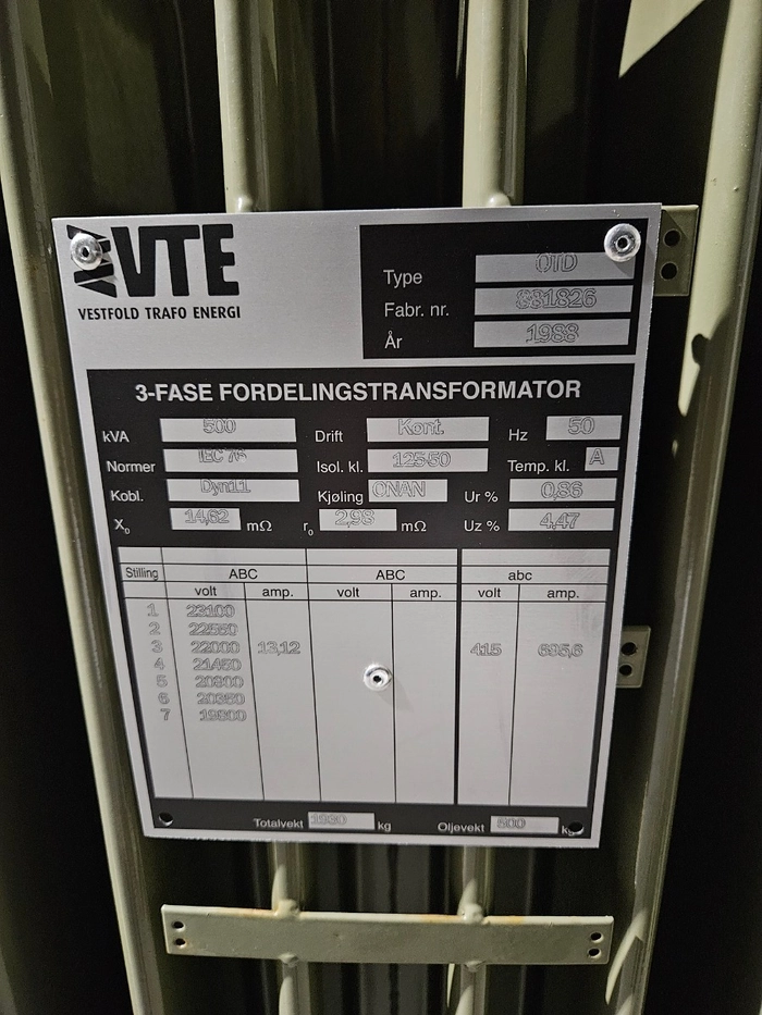 881826 / 500kVA